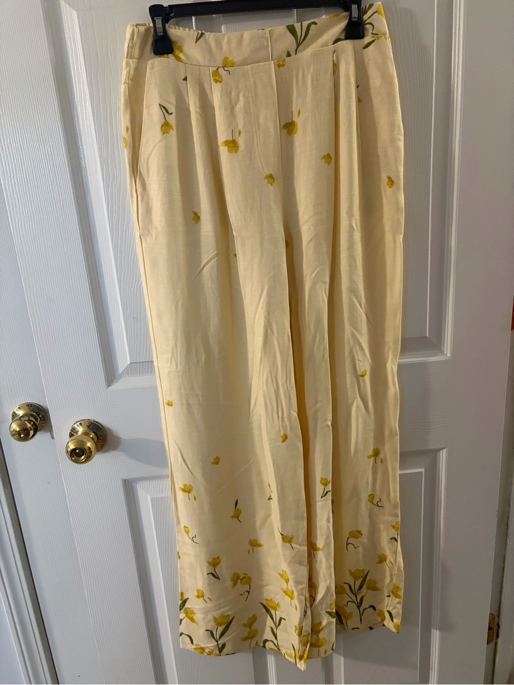 Sienna Sky Cream Maxi Skirt with Yellow Floral Print